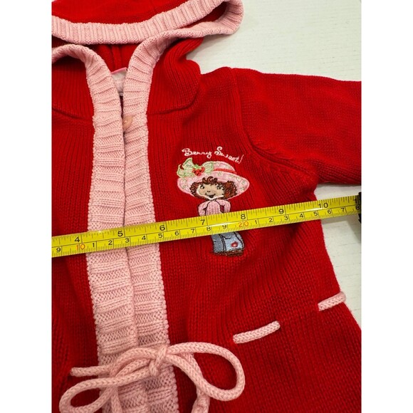 Vintage Strawberry Shortcake Toddler Girl’s 2T Sweater Sweatshirt Cardigan - Picture 5 of 9